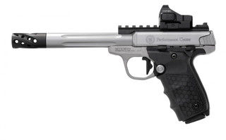 S&W SW22 Victory Target Handgun with Red Dot has a bead blasted finish